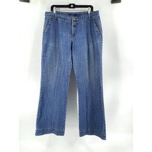 Bill Blass Mid Rise Medium Wash Straight Leg Button Pockets Denim Jeans Size 14